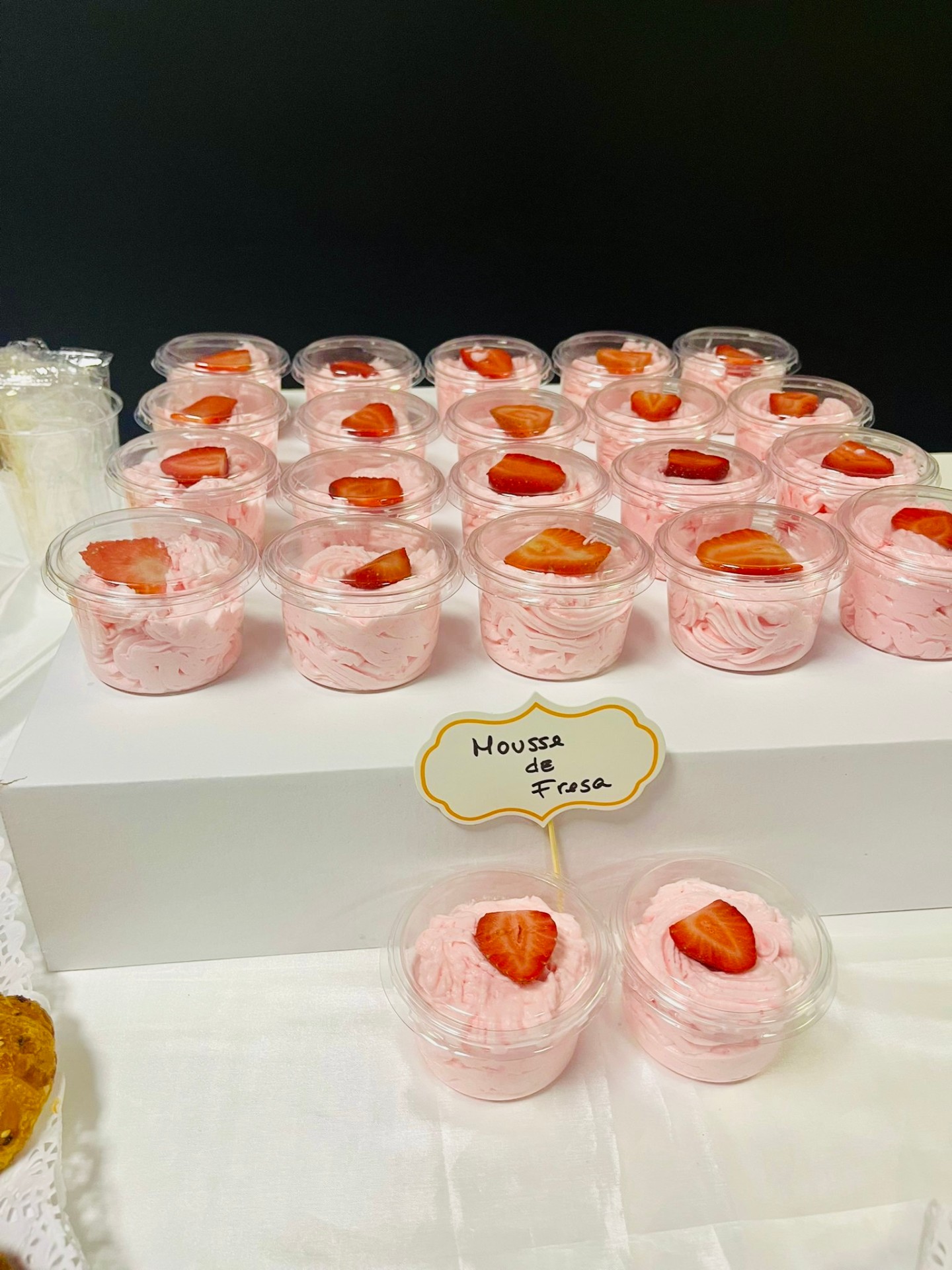 Mousse de fresa individual