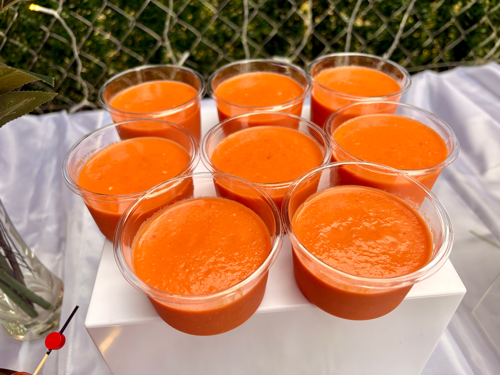 Vasitos individuales de gazpacho